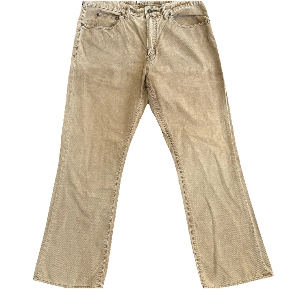J.Crew Corduroy Pants Mens 35x30 Tan Straight Leg Vintage Bootcut Medium Wale